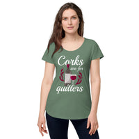 Load image into Gallery viewer, Corks are for quitters, Women’s round neck tee
