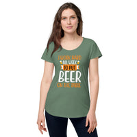 Load image into Gallery viewer, I work hard all week to put beer on the table, Women’s round neck tee
