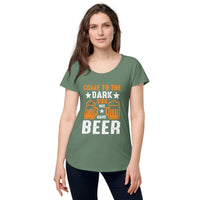 Load image into Gallery viewer, Come to the darkside, we have beer. Women’s round neck tee
