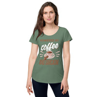 Load image into Gallery viewer, Powered by Coffee and Sarcasm, Women’s round neck tee
