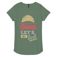 Load image into Gallery viewer, Let&#39;s get lost somewhere, Women’s round neck tee

