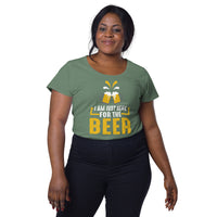 Load image into Gallery viewer, I am just here for the beer, Women’s round neck tee
