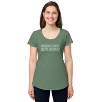 Load image into Gallery viewer, Drinks well with others. Women’s round neck tee
