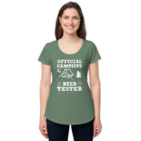 Load image into Gallery viewer, Official campsite beer tester. Women’s round neck tee
