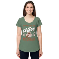 Load image into Gallery viewer, Powered by Coffee and Sarcasm, Women’s round neck tee
