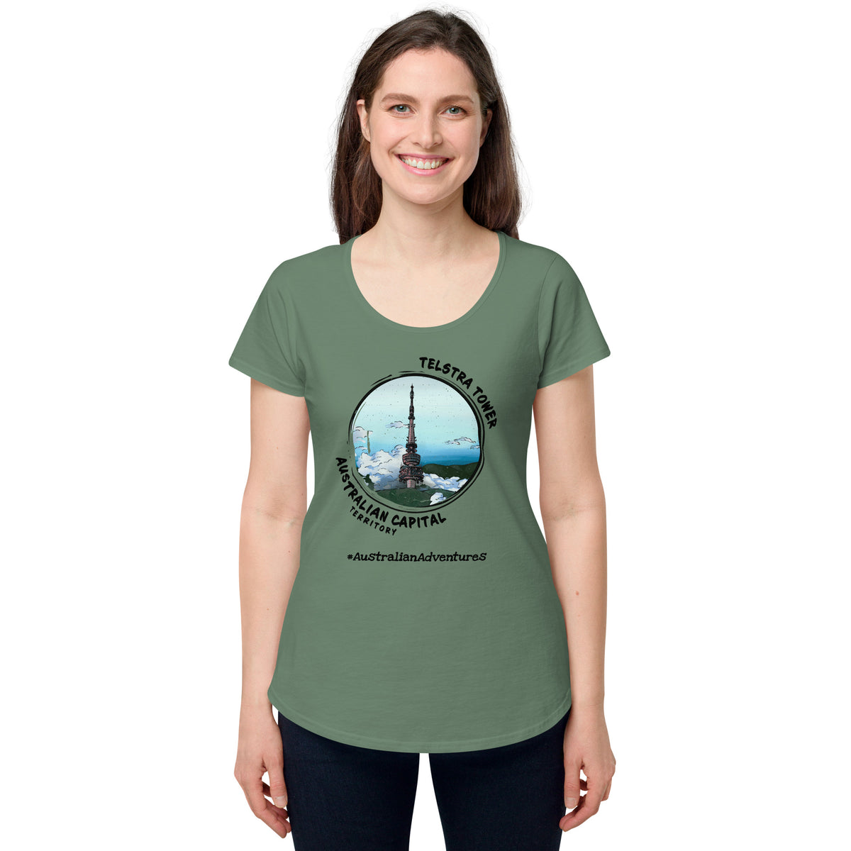 Telstra Tower, Australian Capital Territory, Women’s round neck tee