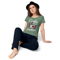 Load image into Gallery viewer, Corks are for quitters, Women’s round neck tee
