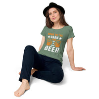 Load image into Gallery viewer, Come to the darkside, we have beer. Women’s round neck tee
