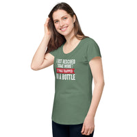 Load image into Gallery viewer, I just rescued some wine. It was trapped in a bottle. Women’s round neck tee
