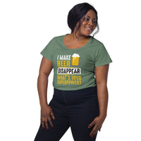 Load image into Gallery viewer, I make beer disappear, what&#39;s your superpower? Women’s round neck tee

