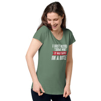 Load image into Gallery viewer, I just rescued some wine. It was trapped in a bottle. Women’s round neck tee
