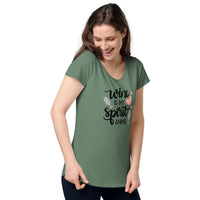 Load image into Gallery viewer, Wine is my spirit animal, Women’s round neck tee
