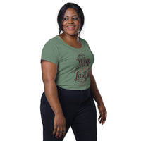 Load image into Gallery viewer, Wine a little, laugh a lot. Women’s round neck tee
