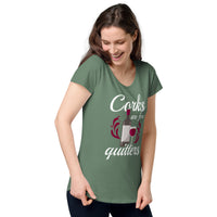 Load image into Gallery viewer, Corks are for quitters, Women’s round neck tee

