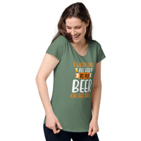 Load image into Gallery viewer, I work hard all week to put beer on the table, Women’s round neck tee
