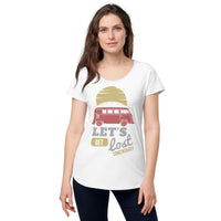 Load image into Gallery viewer, Let&#39;s get lost somewhere, Women’s round neck tee
