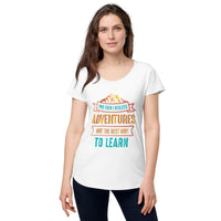 Load image into Gallery viewer, And then I realised adventures are the best way to learn, Women’s round neck tee
