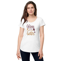 Load image into Gallery viewer, Wine a little, you&#39;ll feel better. Women’s round neck tee
