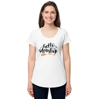 Load image into Gallery viewer, Hello Adventure, Women’s round neck tee
