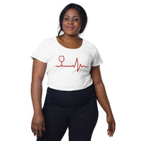 Load image into Gallery viewer, Wine life line, Women’s round neck tee
