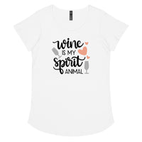 Load image into Gallery viewer, Wine is my spirit animal, Women’s round neck tee
