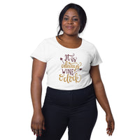 Load image into Gallery viewer, It&#39;s always wine o&#39;clock. Women’s round neck tee
