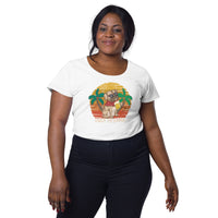 Load image into Gallery viewer, Enjoy the summer. Women’s round neck tee
