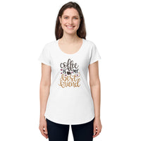 Load image into Gallery viewer, Coffee is my best friend, Women’s round neck tee
