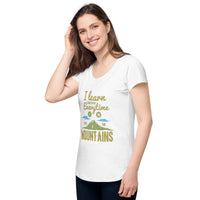 Load image into Gallery viewer, I learn something every time I go into the mountains, Women’s round neck tee
