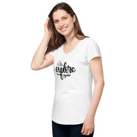 Load image into Gallery viewer, Explore, Women’s round neck tee
