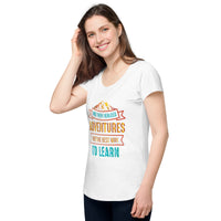 Load image into Gallery viewer, And then I realised adventures are the best way to learn, Women’s round neck tee
