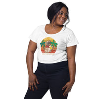 Load image into Gallery viewer, Enjoy the summer. Women’s round neck tee
