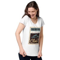 Load image into Gallery viewer, The best view comes after the hardest climb, Women’s round neck tee
