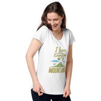 Load image into Gallery viewer, I learn something every time I go into the mountains, Women’s round neck tee
