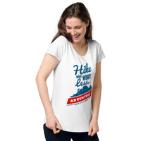 Load image into Gallery viewer, Hike more worry less, Women’s round neck tee

