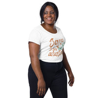 Load image into Gallery viewer, Say yes to new adventures, Women’s round neck tee
